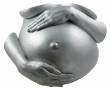 Pregnancy cast with hands